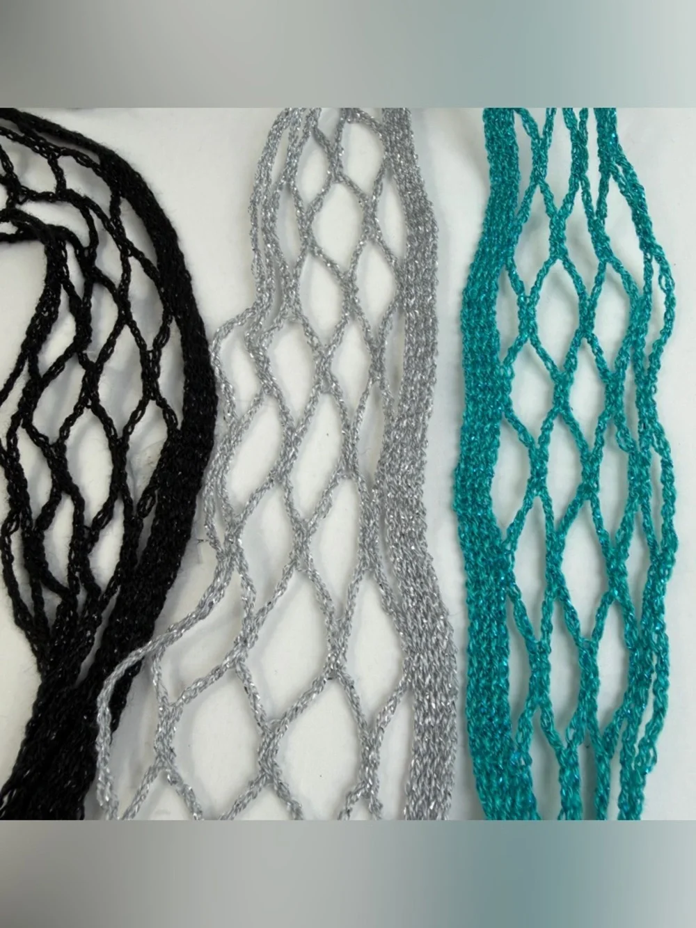 Premier Starbella Glam Yarn Lot of 3 Skeins Teal Black Silver Ruffle Scarf